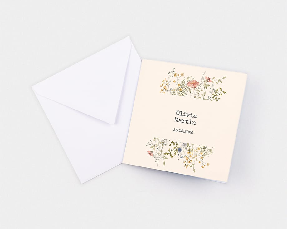 Vierkant Gevouwen Kaarten