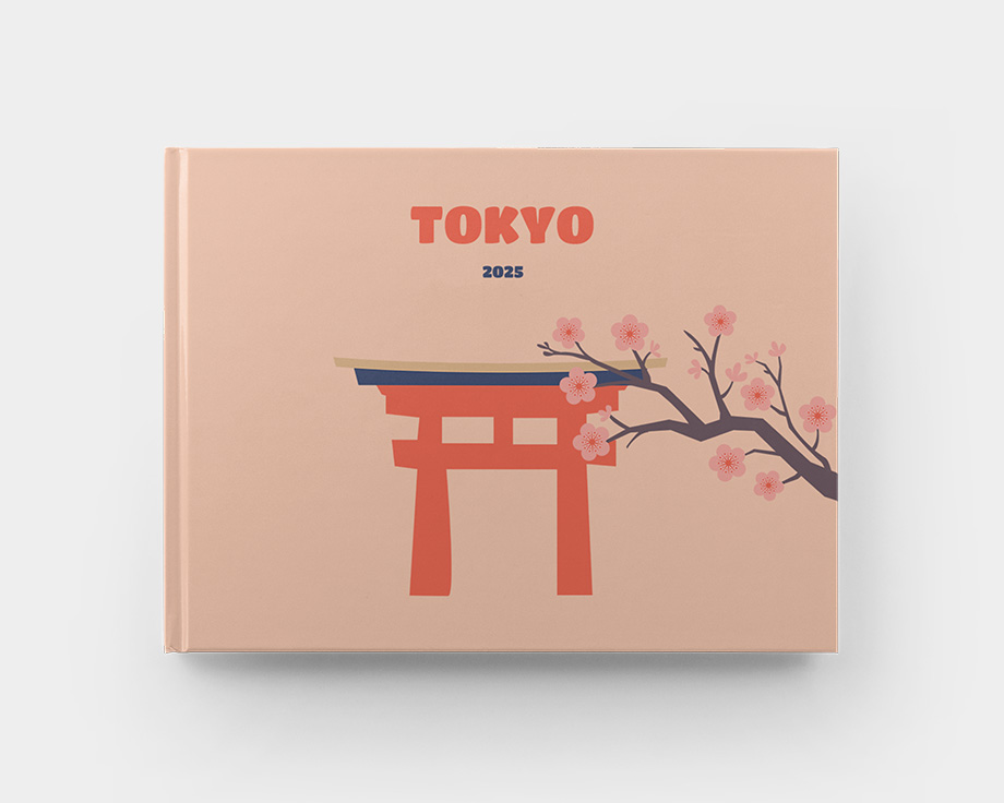 Liggend fotoboek met Tokyo op de harde kaft