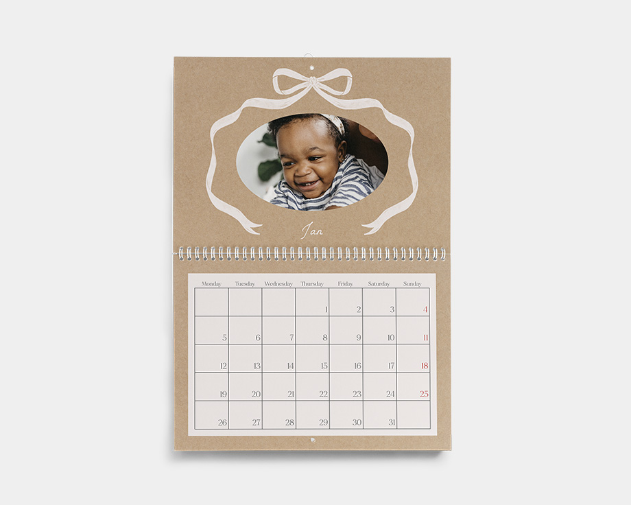 Dubbele jaarkalender in A4-formaat