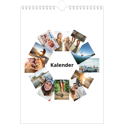Fotokalender A4 (20 x 30 cm) — Collage in blokkenpatroon [omslag]