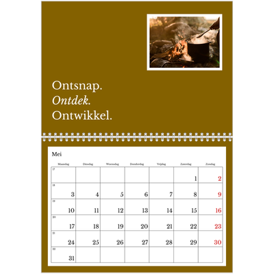 Fotokalender A4 Dubbel (30 x 40 cm) — Redactionele Aarde [Mei]