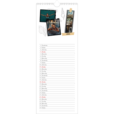 Smalle kalender  — Plakboek flair [April]
