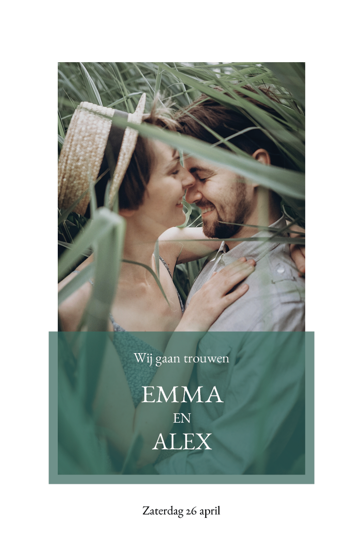 Uitnodigingen — Simpel groen