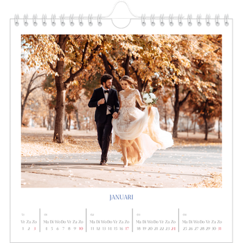 Fotokalender Vierkant — Kobalt klassieker
