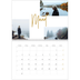 Fotokalender A4 Dubbel (30 x 40 cm) — Goudkleurige letters [Maart]