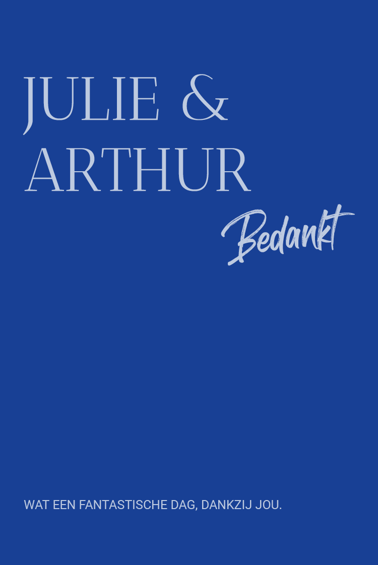 Bedankkaarten — Kobalt klassieker