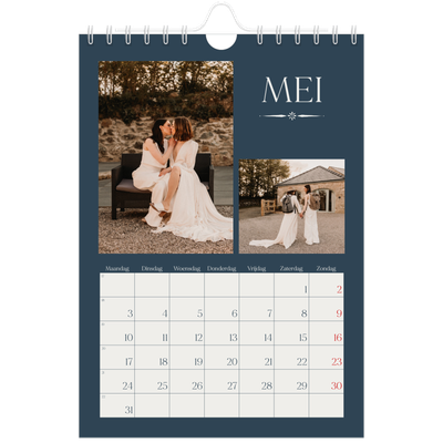 Fotokalender A5 — Leisteen & schreef [Mei]