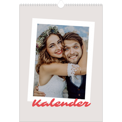 A3 Jaarkalenders — Karmijnrode handtekening [omslag]