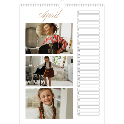 Verjaardagskalenders A3 — Fotolijn [April]
