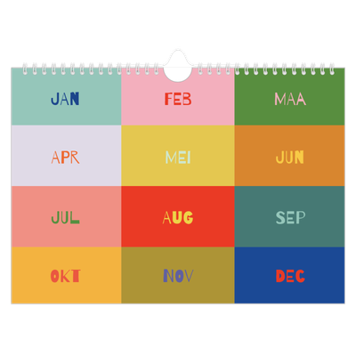 Fotokalender A4 — Vrolijk & Kleurrijk [omslag]