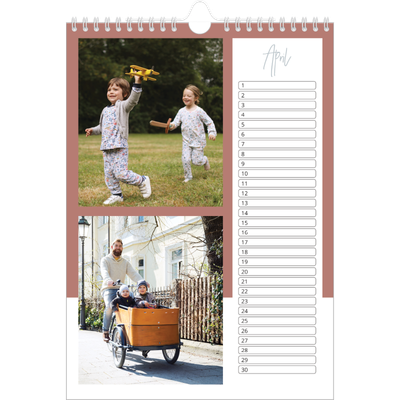 Verjaardagskalenders A4 — Aardse frames [April]