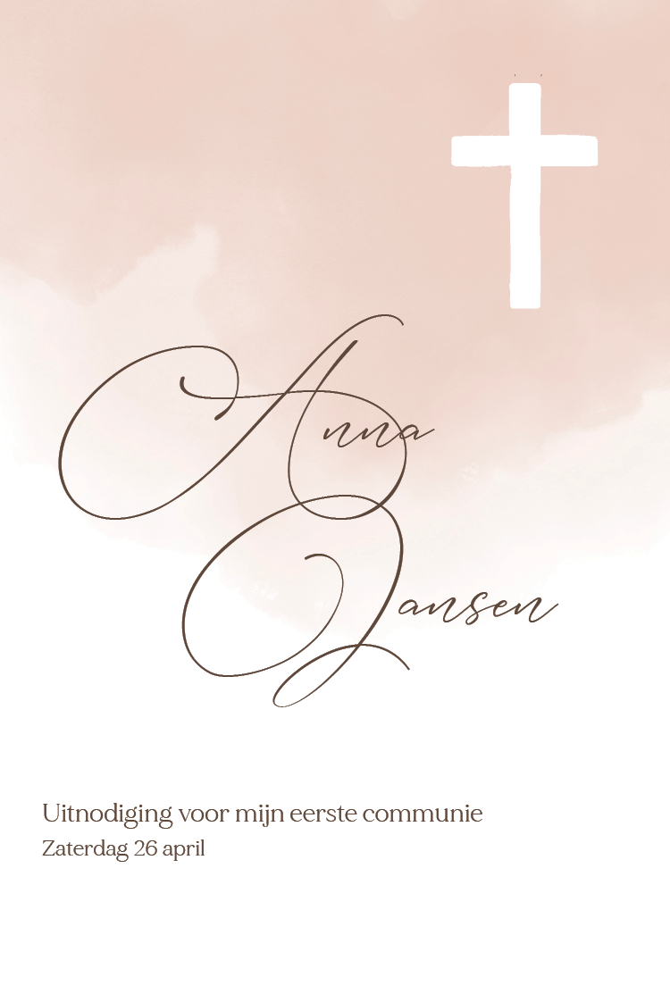 Uitnodigingen — Aquarel abstract perzik