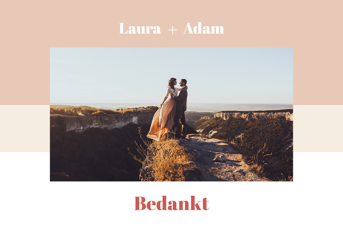 Bedankkaarten — Pastelstrepen