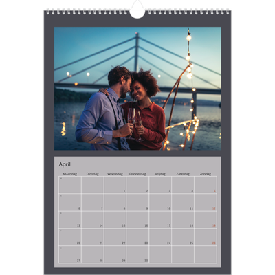 A3 Jaarkalenders — Kleurrijke kaders [April]
