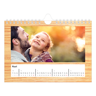 Fotokalender A5 — Houtpatroon [Maart]