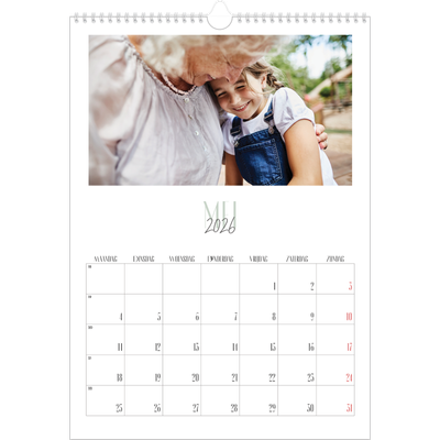 A3 Jaarkalenders — Gevarieerd lettertype [omslag]