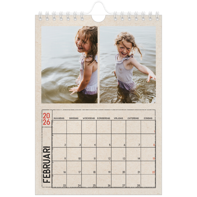 Fotokalender A5 — Craft stempel effect [Februari]