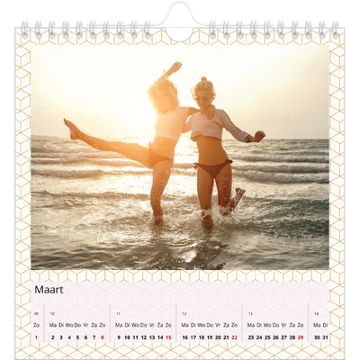 Jaarkalenders vierkant — Geometrisch [Maart]