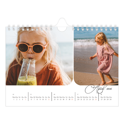 Fotokalender A5 — Momentopnamen en schrift [April]