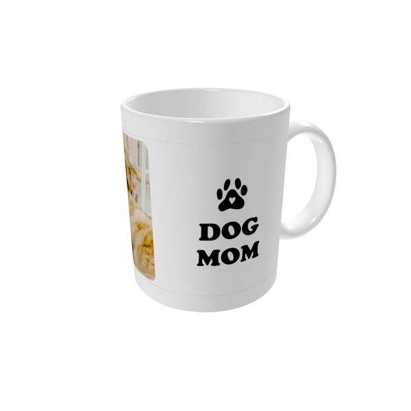 Mok bedrukken — Dog mom - wit