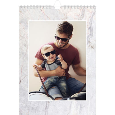 Fotokalender A4 (20 x 30 cm) — Gemarmerde achtergrond [omslag]