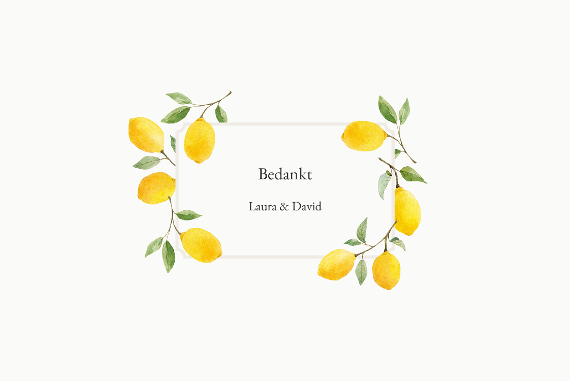 Bedankkaarten — Citrus chic