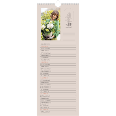 Smalle kalender  — Simpel botanisch [Maart]