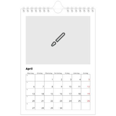 Fotokalender A5 — Ontwerp je eigen fotoproduct [April]