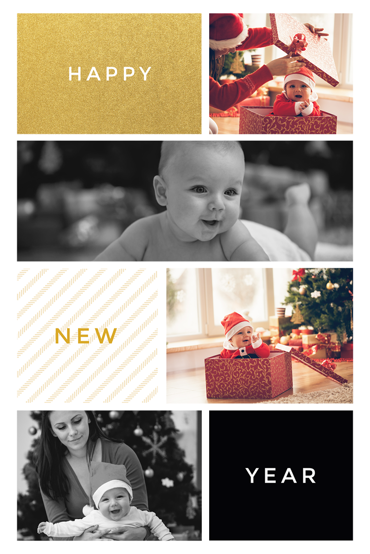 Fotokaarten — Nieuwjaar glitters