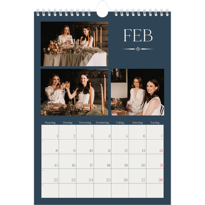 Fotokalender A4 (20 x 30 cm) — Leisteen & schreef [Februari]