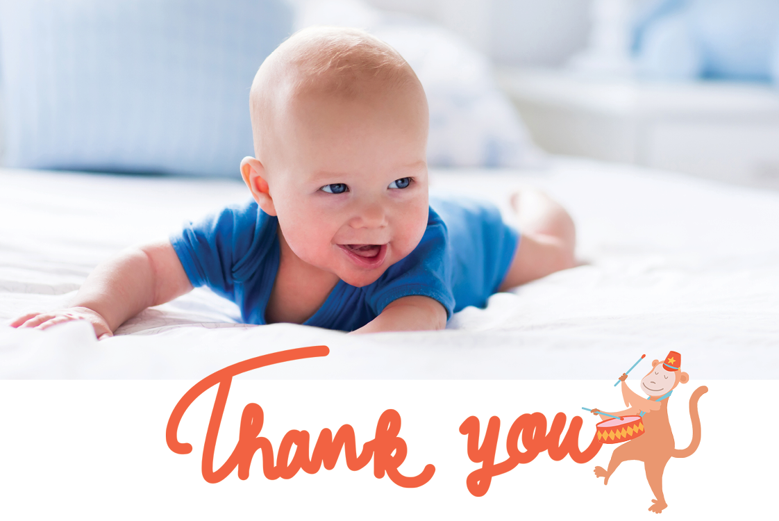 Bedankkaarten — Speelse dieren