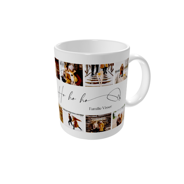 Mok bedrukken — Simpele kerstman mozaïek