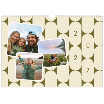 Fotokalender A3 — Retro patronen [omslag]