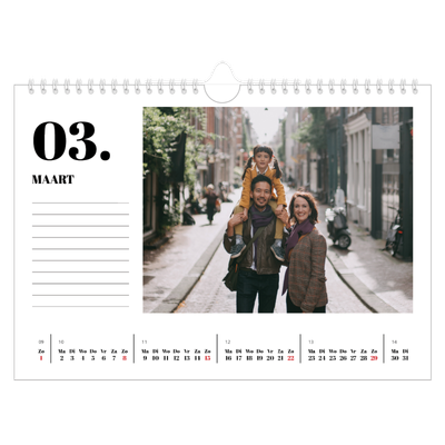 Fotokalender A4 — Serif en momenten [Maart]