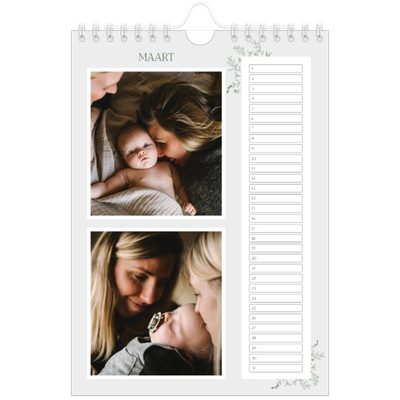 Fotokalender A5 — Hand gemaakte bloemen [Maart]