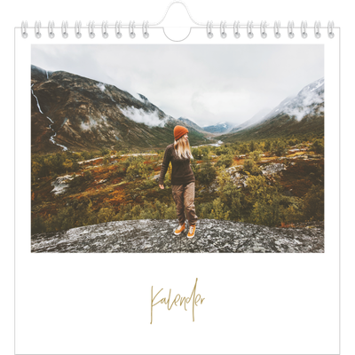 Jaarkalenders vierkant — Handgeschreven [omslag]