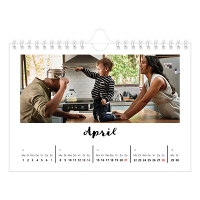 Fotokalender A5 — Handgeschreven letters [April]