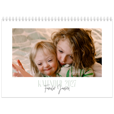 Fotokalender A4 Dubbel (30 x 40 cm) — Gevarieerd lettertype [omslag]