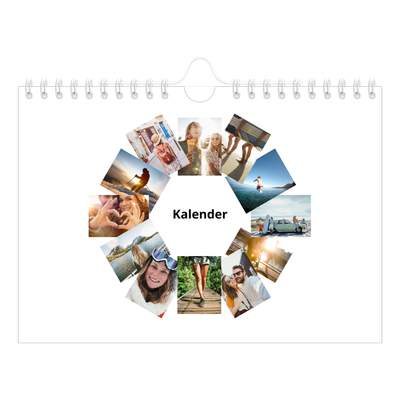 Fotokalender A5 — Collage in blokkenpatroon [omslag]