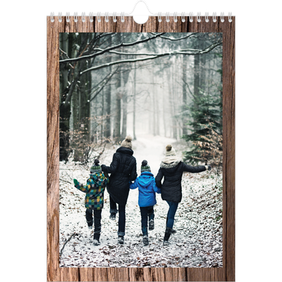 Fotokalender A4 (20 x 30 cm) — Houtpatroon [omslag]