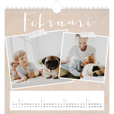 Jaarkalenders vierkant — Scrapbook kalender [Februari]