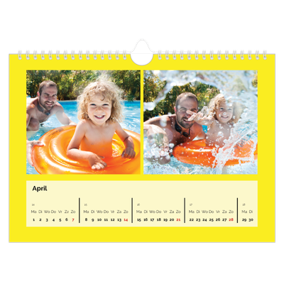 Fotokalender A4 — Fel gekleurde kaders [April]