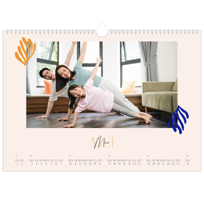 Fotokalender A3 — Minimalistisch koraal [Mei]
