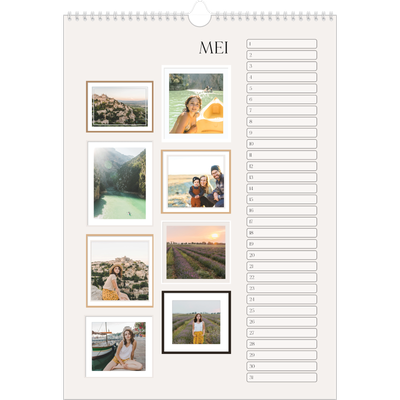 Verjaardagskalenders A3 — Fotowand gallerij [Mei]