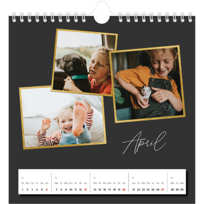 Jaarkalenders vierkant — Herinneringen verzamelen [April]