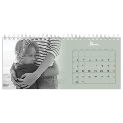 Bureaukalenders — Zachtgroen kleurverloop [Maart]