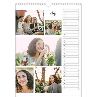 Verjaardagskalenders A3 — Foto arrangement [April]