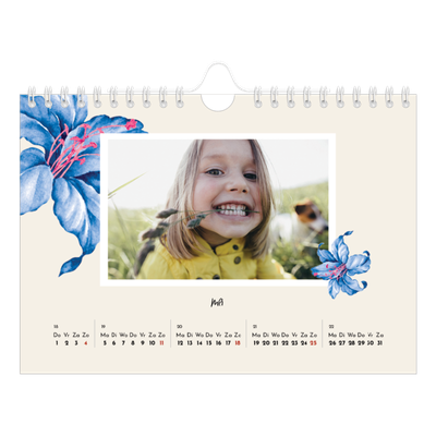 Fotokalender A5 — Geverfde bloemen [Mei]