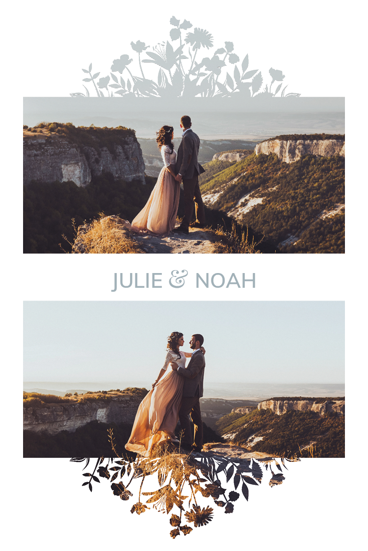 Uitnodigingen — Bloemen motief