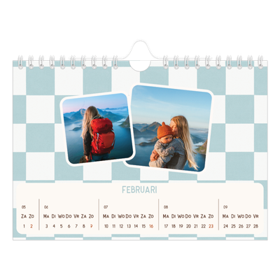 Fotokalender A5 — Retro patronen [Februari]